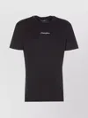 Dolce & Gabbana Black Crewneck T-shirt With Signature Logo In Cotton Man