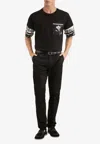 Dolce & Gabbana Cotton And Silk T-shirt With Print In Black