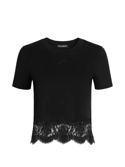 Dolce & Gabbana Crew-neck T-shirt In Black