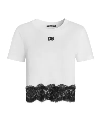 Dolce & Gabbana Crew-neck T-shirt In White
