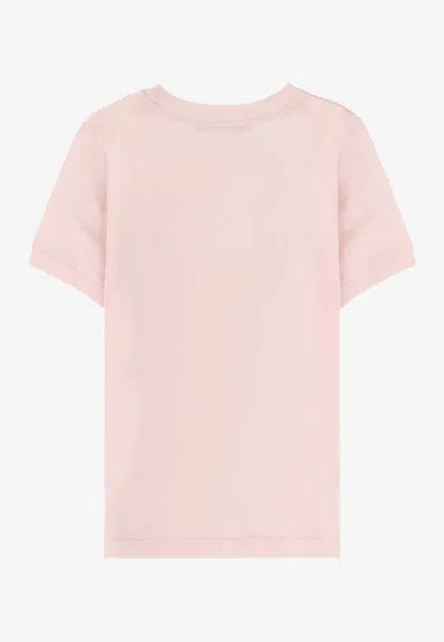 Dolce & Gabbana Crewneck T-shirt With Dg-logo In Multi