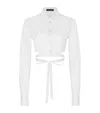 Dolce & Gabbana Criss-crossing Laces Cropped Shirt