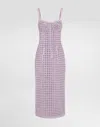 Dolce & Gabbana Open-knit Midi Dress In Pink