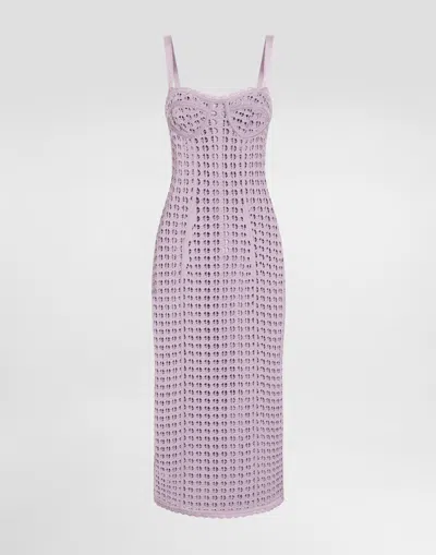 DOLCE & GABBANA CROCHET BUSTIER DRESS