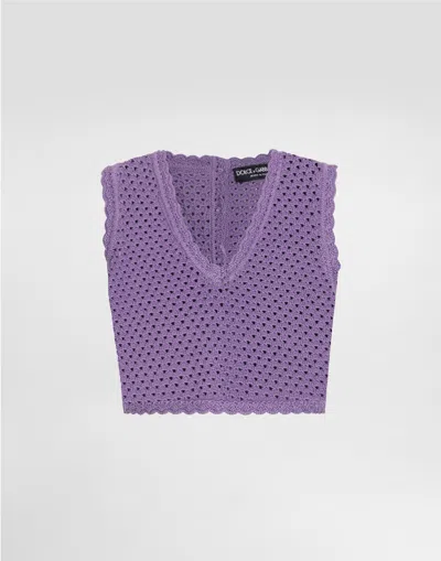 DOLCE & GABBANA CROCHET CROP TOP