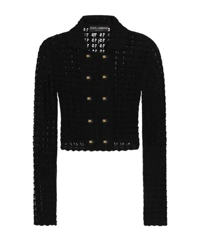 DOLCE & GABBANA DOLCE  GABBANA DOUBLE-BREASTED CROCHET JACKET