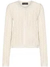 Dolce & Gabbana Crochet-knit Cardigan In Neutrals