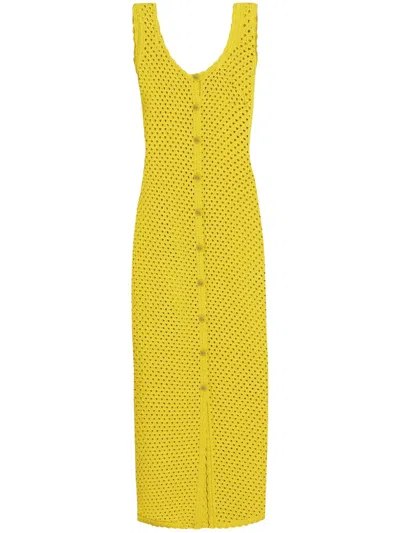DOLCE & GABBANA CROCHET-KNIT MIDI DRESS