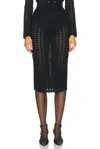 Dolce & Gabbana Crochet Midi Skirt In Black