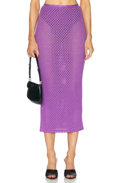 DOLCE & GABBANA CROCHET MIDI SKIRT