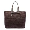Dolce & Gabbana Crochet Tote Bag Woven Texture In Moroebano