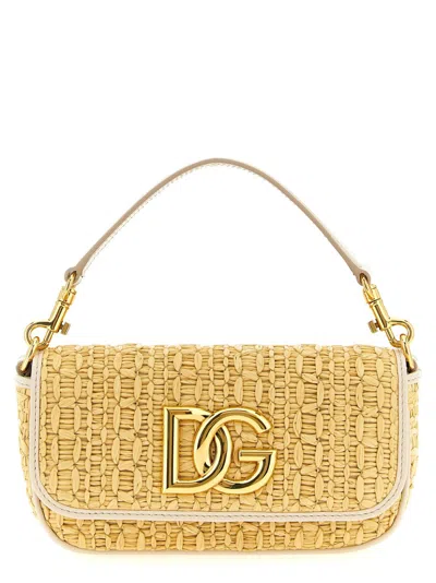 Dolce & Gabbana Crochet Shoulder Bag In Neutral