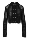 Dolce & Gabbana Knit Cardigan With Button Detailing And Scallop Edge In Black