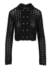 Dolce & Gabbana Wool Jacket Scalloped Edges Button Detailing In Black