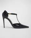 Dolce & Gabbana Black Pumps With Stiletto Heel And Croco Print In Leather Woman In Nero