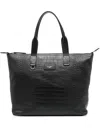 Dolce & Gabbana Crocodile-embossed Leather Tote Bag In Black