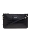 Dolce & Gabbana Crocodile-embossed Shoulder Bag In Black