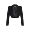 Dolce & Gabbana Short Wool Crepe Jacket In Black