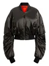 Dolce & Gabbana Cropped Bomber Jacket In Black