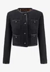Dolce & Gabbana Women Cotton And Viscose Blazer With Animalier Print Lining In Black