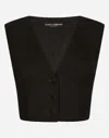 Dolce & Gabbana Cropped Bustier Vest In Black