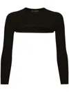 Dolce & Gabbana Black Black Cropped Cardigan
