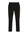 Dolce & Gabbana Cotton Cargo Pants With Branded Tag In Black