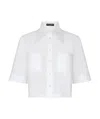 Dolce & Gabbana Cropped Cotton Shirt In White