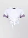 Dolce & Gabbana Cropped Cotton T-shirt Knot Detail