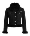 Dolce & Gabbana Dolce  Gabbana Cropped Denim Jacket In Black