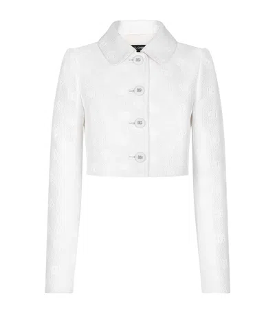DOLCE & GABBANA CROPPED DG LOGO JACKET