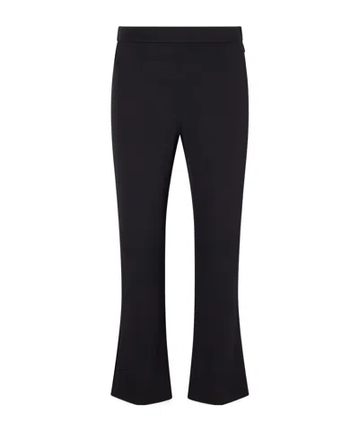 Dolce & Gabbana Charmeuse Cropped Silk-blend Flared Pants In Black