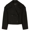Dolce & Gabbana Double-breasted Cropped Jacket In Black