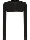 Dolce & Gabbana Cropped Jacket In Schwarz