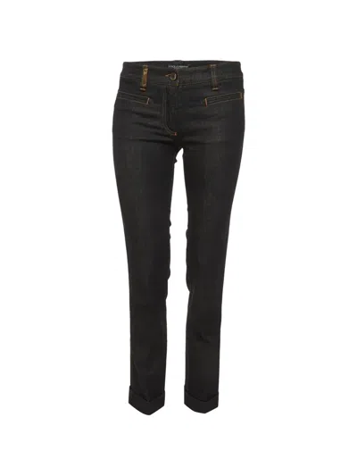 Pre-owned Dolce & Gabbana Cropped Jeans In Black