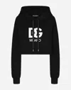 Dolce & Gabbana Cropped Hoodie In Black