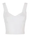 Dolce & Gabbana Cropped Lace Panel Top In White