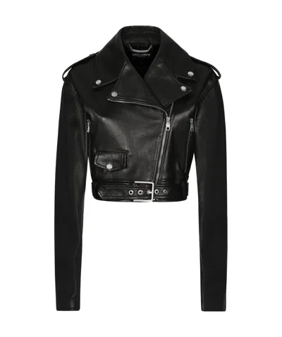 DOLCE & GABBANA DOLCE  GABBANA ZIP-UP BIKER JACKET