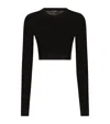 Dolce & Gabbana Cropped Logo Sweater