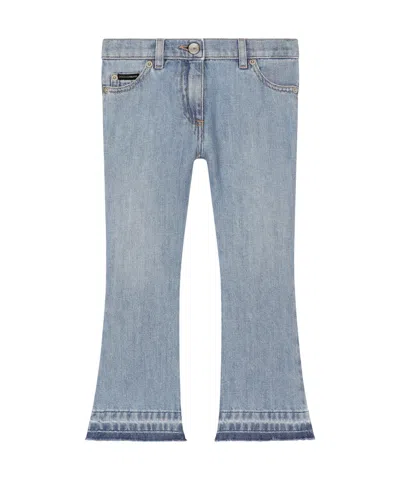 DOLCE & GABBANA DOLCE  GABBANA KIDS BRANDED TAG FLARED JEANS