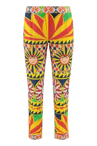 Dolce & Gabbana Cropped Pants In Multicolor