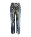 Dolce & Gabbana Multicolor Patchwork Tapered Denim Jeans In Multicolor