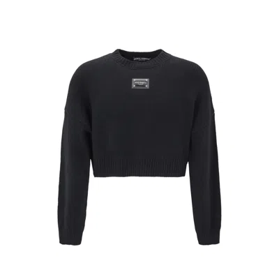 Dolce & Gabbana Cropped Pullover In Black