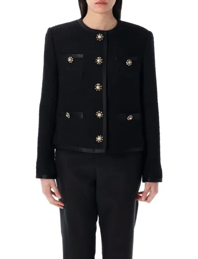 DOLCE & GABBANA DOLCE & GABBANA CROPPED SINGLE-BREASTED BOUCLÉ TWEED JACKET