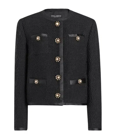 Dolce & Gabbana Luxurious Wool Silk Jackets In Black