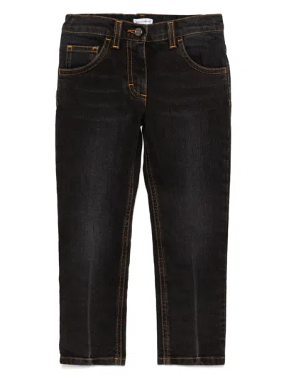 Dolce & Gabbana Kids' Cropped Skinny Jeans In Blue