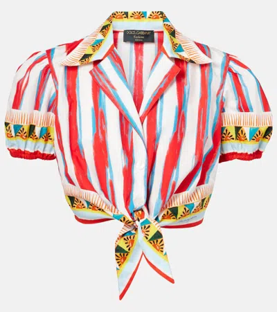 Dolce & Gabbana Cropped-hemd Aus Baumwolle