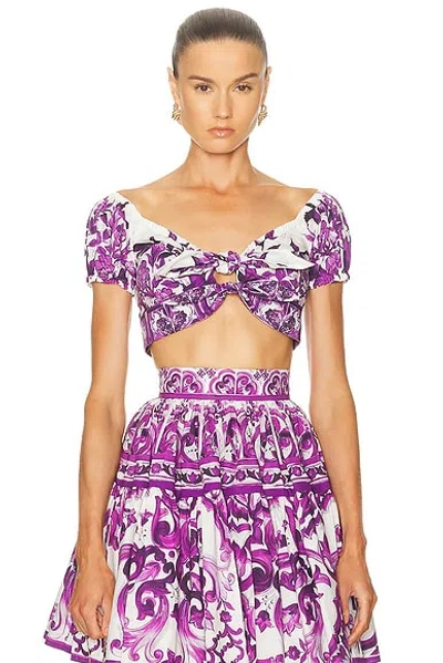 Dolce & Gabbana Cropped Top In Multi
