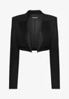 Dolce & Gabbana Virgin Wool Blazer With Satin Profiles In Black