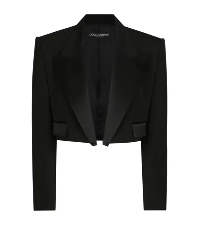DOLCE & GABBANA CROPPED TUXEDO JACKET